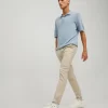 Chinos παντελόνι με ανάγλυφη πλέξη 12206198 Beige (2)