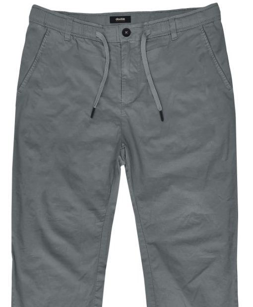 Garment dyed chino παντελόνι με κορδόνι στη μέση CP 418 Grey (3)