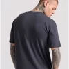 Relaxed fit t shirt με τσέπη στο στήθος FBM009 009 04 Anthracite (4)