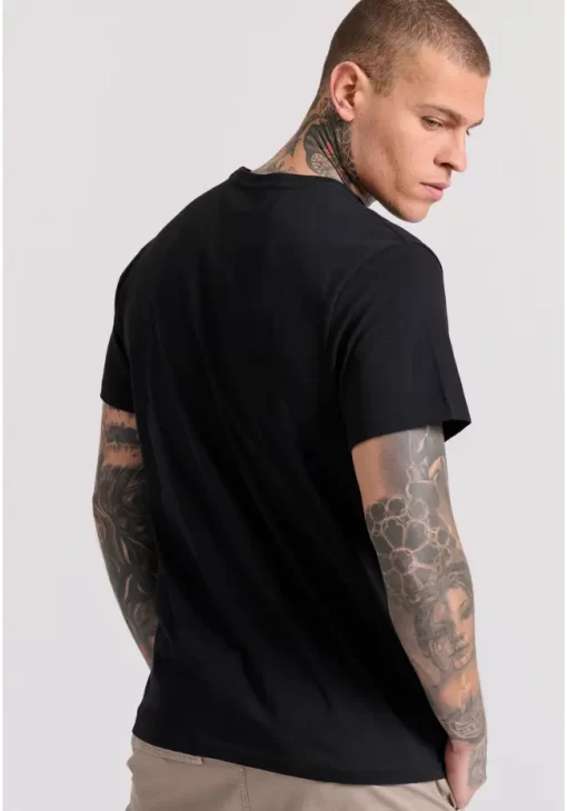 T shirt με minimal branded τύπωμα FBM009 311 04 Black (4)