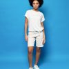 ριγέ t shirt με δέσιμο 180Madlin White