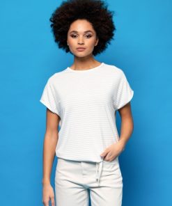 ριγέ t shirt με δέσιμο 180Madlin White (4)