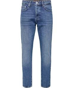 jean παντελόνι tapered 22029360 Medium Blue Denim