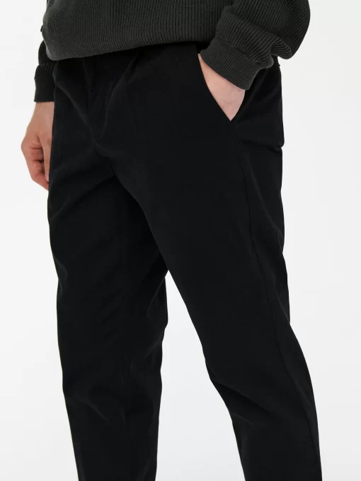 παντελόνι chinos με πιέτες 22016775 Black (4)