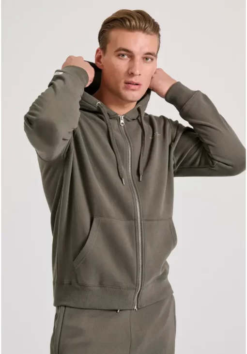 Essential Φούτερ Ζακέτα FBM010 001 06 Khaki (2)