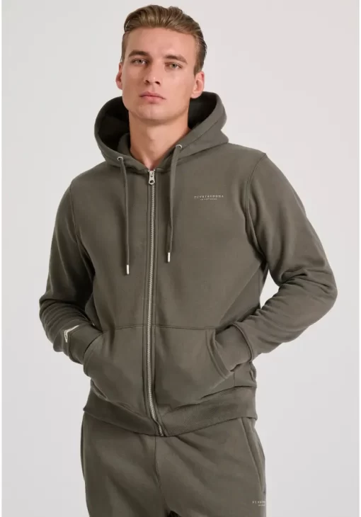 Essential Φούτερ Ζακέτα FBM010 001 06 Khaki (4)