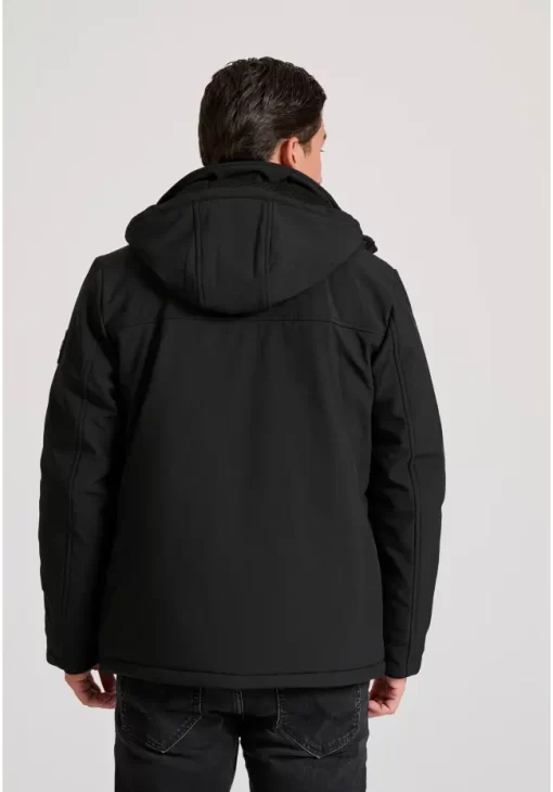 Softshell μπουφάν με ελαφριά επένδυση και κουκούλα FBM010 018 01 Black