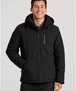 Softshell μπουφάν με ελαφριά επένδυση και κουκούλα FBM010 018 01 Black (4)