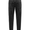 jean παντελόνι cropped tapered 22031795 Washed Black Denim (2)