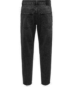 jean παντελόνι cropped tapered 22031795 Washed Black Denim (2)