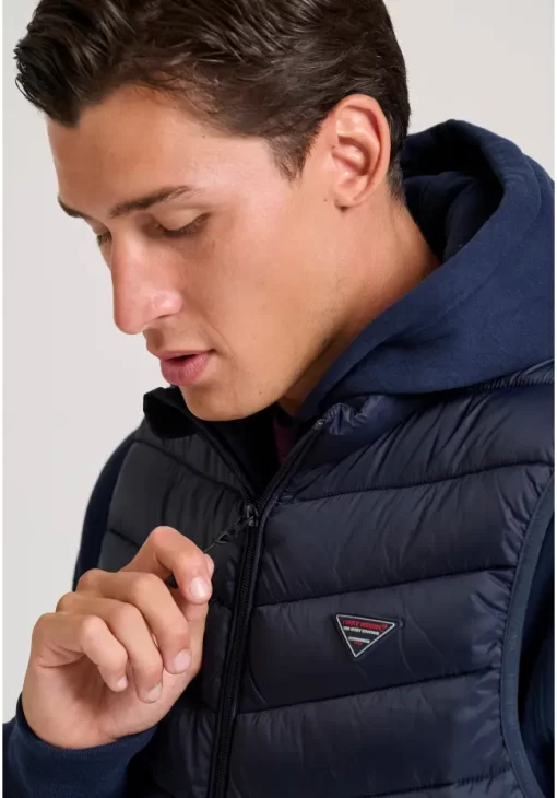 Αμάνικο καπιτονέ puffer μπουφάν FBM010 001 01 Navy (3)