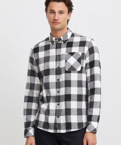 Ανδρικό καρό flannel πουκάμισο 20717151194007 Black 2