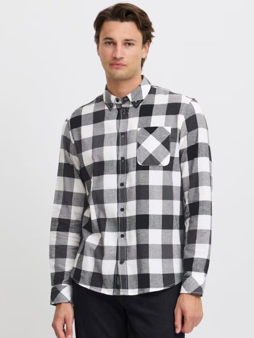 Ανδρικό καρό flannel πουκάμισο 20717151194007 Black 2