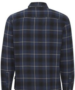 Ανδρικό καρό flannel πουκάμισο 20717536194024 Blue.