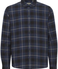 Ανδρικό καρό flannel πουκάμισο 20717536194024 Blue (3)