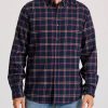 Ανδρικό καρό flannel πουκάμισο FBM010 026 05 Cranberry