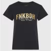 Γυναικείο t shirt με branded τύπωμα στο στήθος FBL010 115 04 Black