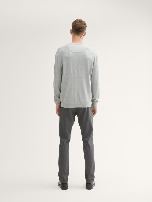 Παντελόνι slim chino Jersey Travis 104485335951 Grey (4)