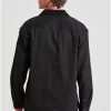 Overshirt casual πουκάμισο με κοτλέ γιακά FBM010 075 05 Black