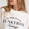 Relaxed fit φούτερ με Funky Buddha κέντημα FBL010 107 06 Off White (3)