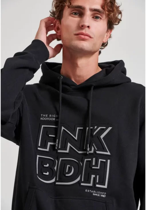 Relaxed fit φούτερ με κέντημα στο στήθος FBM010 018 06 Black (3)