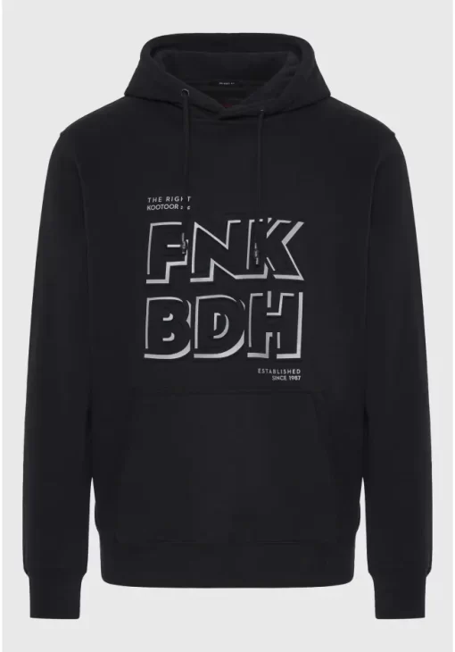 Relaxed fit φούτερ με κέντημα στο στήθος FBM010 018 06 Black