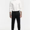 chinos παντελόνι με πιέτες 60241 Black