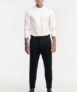 chinos παντελόνι με πιέτες 60241 Black