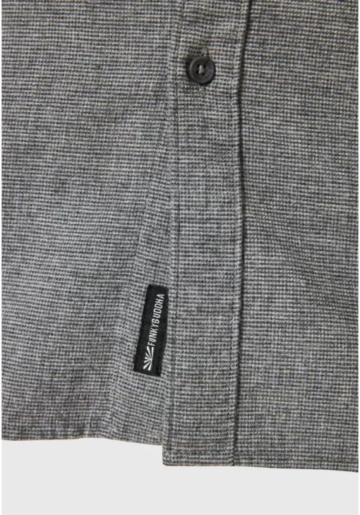 Ανδρικό μονόχρωμο flannel πουκάμισο FBM010 067 05 D.K Grey (3)