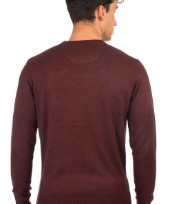 Πλεκτό με στρογγυλή λαιμόκοψη KNIT 8000 Bordeaux Mel