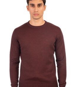 Πλεκτό με στρογγυλή λαιμόκοψη KNIT 8000 Bordeaux Mel (3)