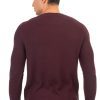 Πλεκτό με στρογγυλή λαιμόκοψη KNIT 8011 Aubergine (2)