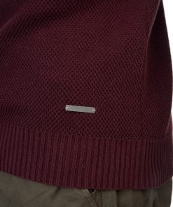 Πλεκτό με στρογγυλή λαιμόκοψη KNIT 8011 Aubergine