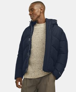 μπουφάν puffer με ενσωματωμένη κουκούλα 12259850 Navy (4)