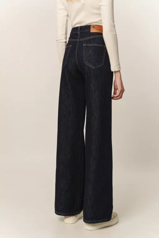 παντελόνι jean Wide leg Alea WP D JNS W24 009 Blue Denim