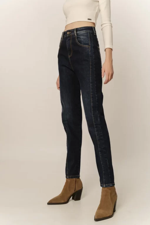 παντελόνι jean Ψηλόμεσο Mom's Persa WP D JNS W24 018 D.K Blue Denim (3)