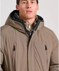 Comfort parka μπουφάν με επένδυση και κουκούλα FBM010 041 01 Beige (3)