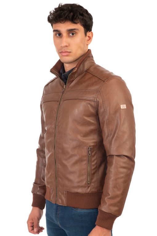 Eco leather μπουφάν Mljk 2020 Camel (3)