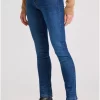 Skinny fit jean παντελόνι με ελαφρύ ξεθώριασμα FBL010 162 02 Blue Denim (3)