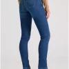 Skinny fit jean παντελόνι με ελαφρύ ξεθώριασμα FBL010 162 02 Blue Denim (4)