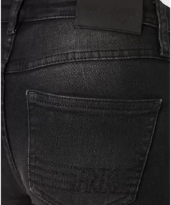 Skinny fit jean παντελόνι με ελαφρύ ξεθώριασμα FBL010 163 02 Black Denim (4)