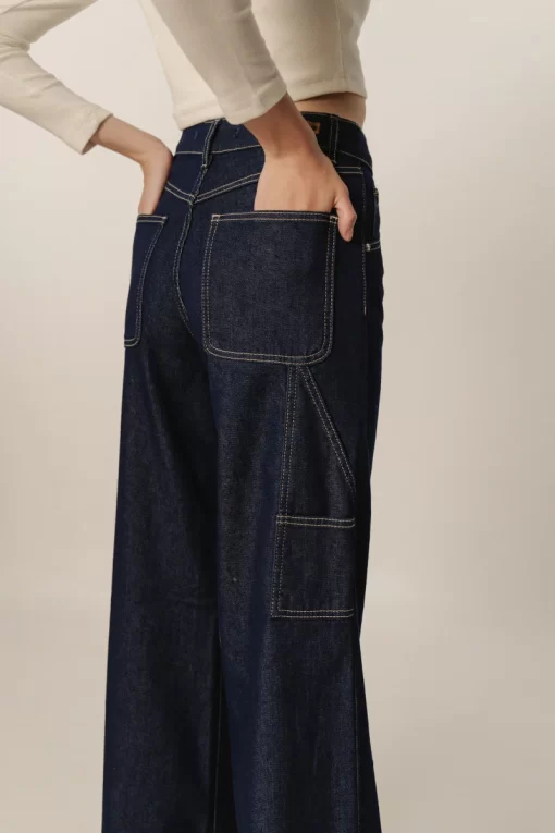 Γυναικείο Wide leg jean Carpenter WP D JNS W24 003 DK Blue Denim (3)