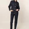 Γυναικείο jean μπουφάν cropped WP D JKT W24 003 DK Blue Denim (2)