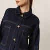 Γυναικείο jean μπουφάν cropped WP D JKT W24 003 DK Blue Denim (4)