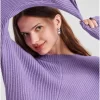 Πουλόβερ Cropped με στρογγυλή λαιμόκοψη FBL010 105 09 Royal Lilac (3)