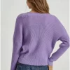 Πουλόβερ Cropped με στρογγυλή λαιμόκοψη FBL010 105 09 Royal Lilac (4)